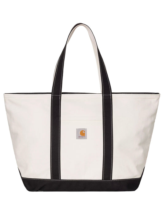 CARHARTT WIP-CANVAS BEACH TOTE-I036926 1K6XX NATURAL/BLACK