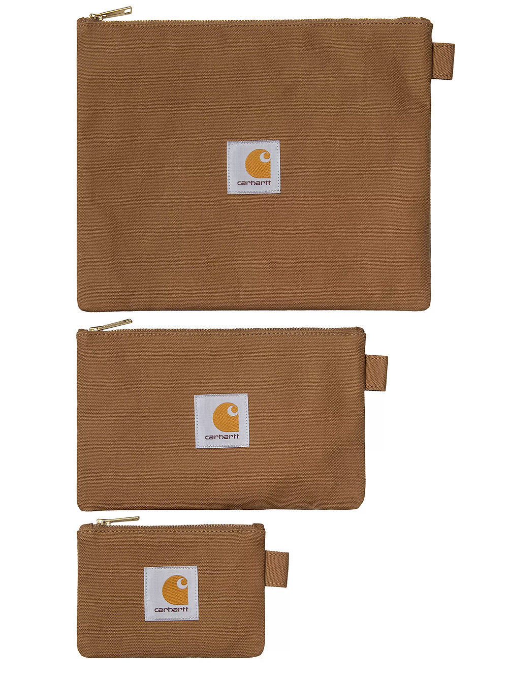 CARHARTT WIP-CANVAS POUCH SET-I034758 HAMILTON BROWN