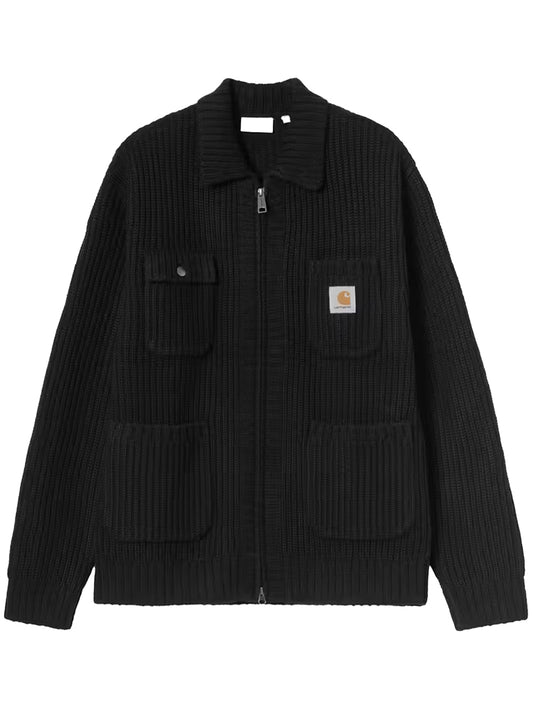 CARHARTT WIP-CHORE KNIT JACKET-I035399 89XX BLACK