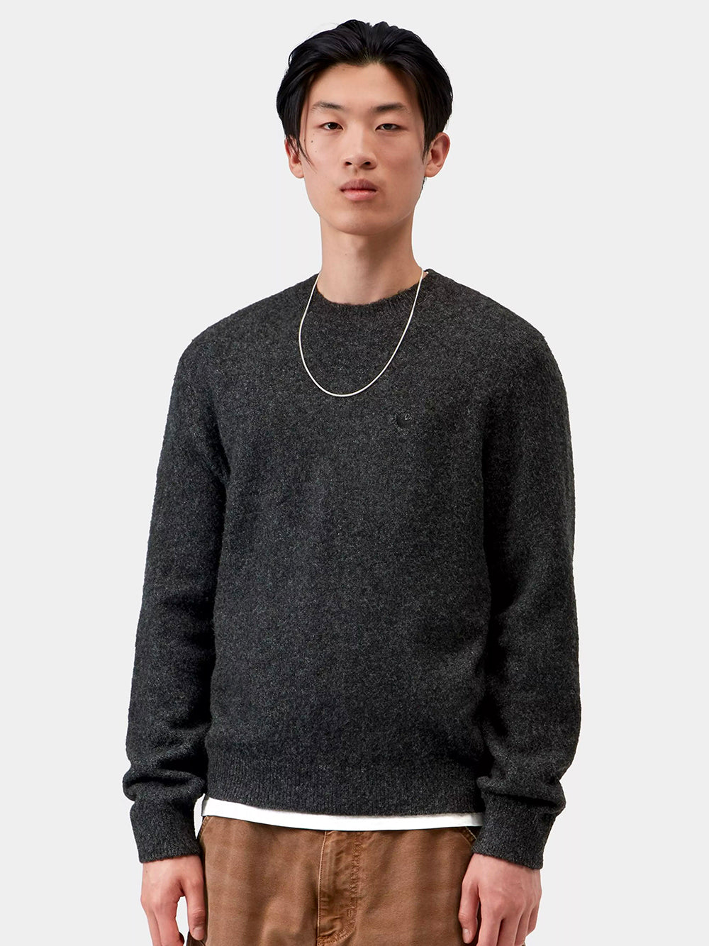 CARHARTT WIP-CURTIS SWEATER-I035394 3Z8XX TANGLED BLACK