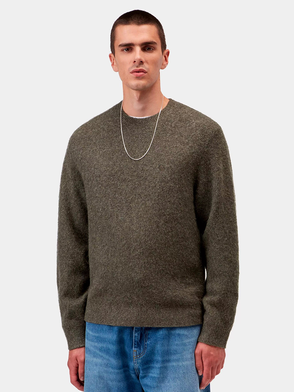 CARHARTT WIP-CURTIS SWEATER-I035394 3ZAXX TANGLED SHUNGITE