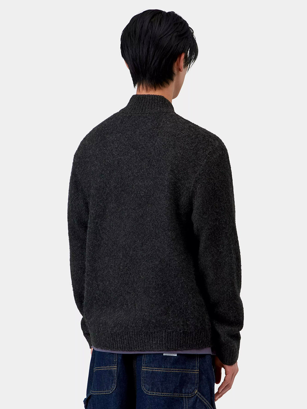 CARHARTT WIP-CURTIS SWEATER JACKET-I037033 3Z8XX TANGLED BLACK