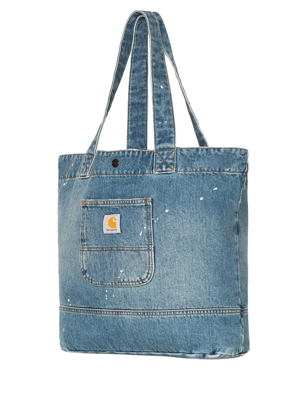 CARHARTT WIP-DENIM TOTE-I037032 01EJ BLUE DESTROY WASH SPLATTER