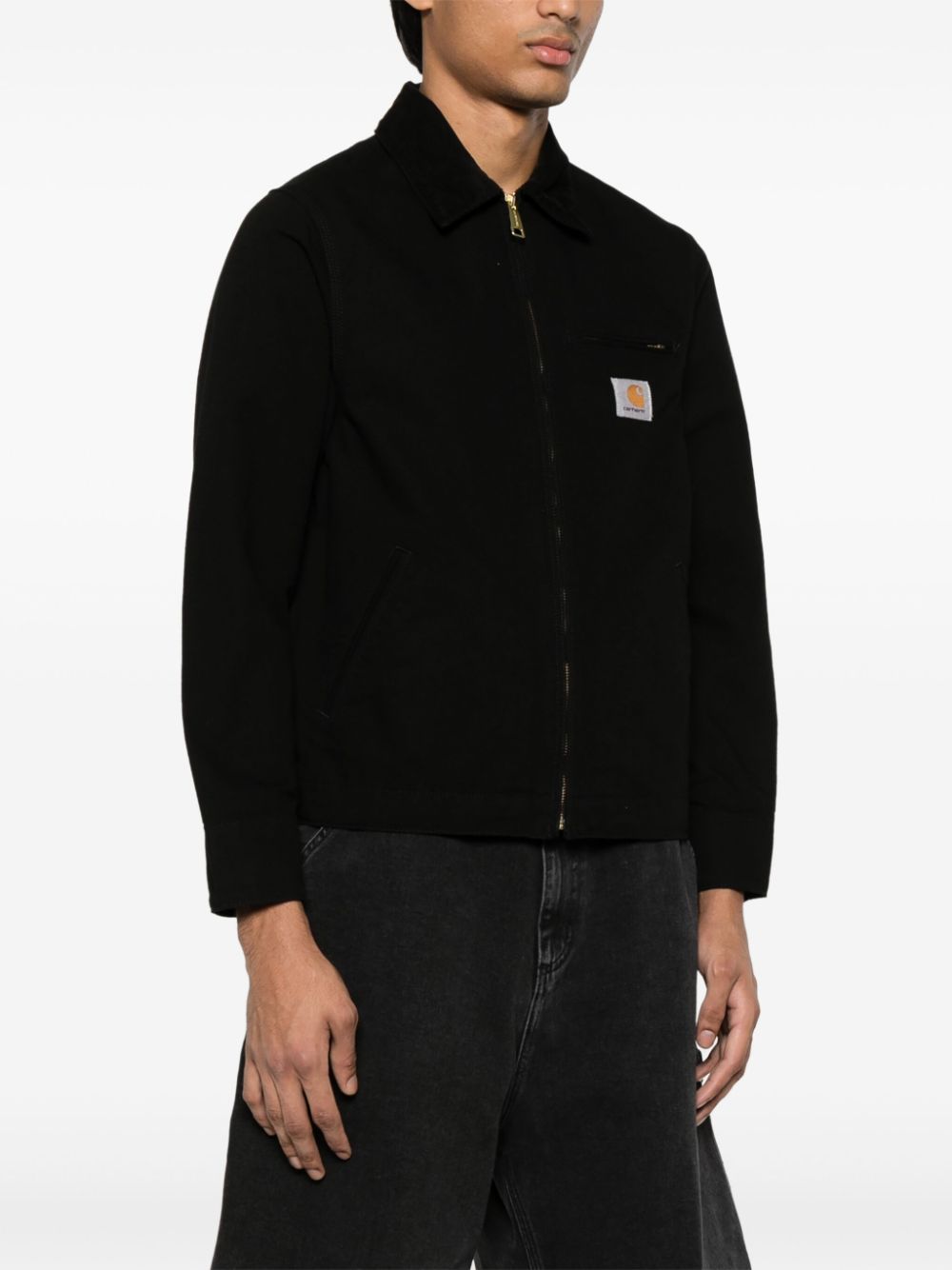 CARHARTT WIP-DETROIT SUMMER JACKET-I033112 00E02 BLACK/BLACK RINSED