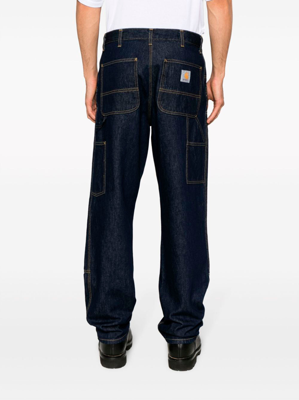 CARHARTT WIP-DOUBLE KNEE PANT-I032699 BLUE RINSED