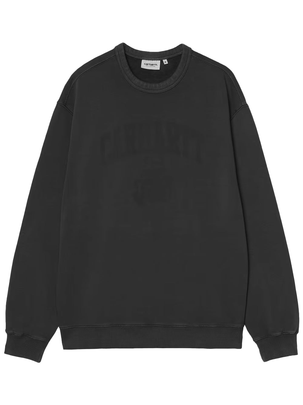 CARHARTT WIP-FADED POND CORPS SWEATSHIRT-I036065 8960 BLACK/HEAVY STONE WASHED