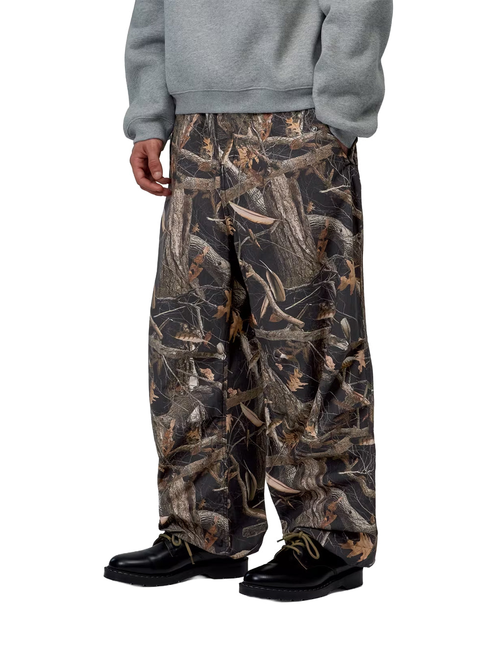 CARHARTT WIP-FLETCHER PANT-I037078 3X502 CAMO FEATHER TREE, BLACK