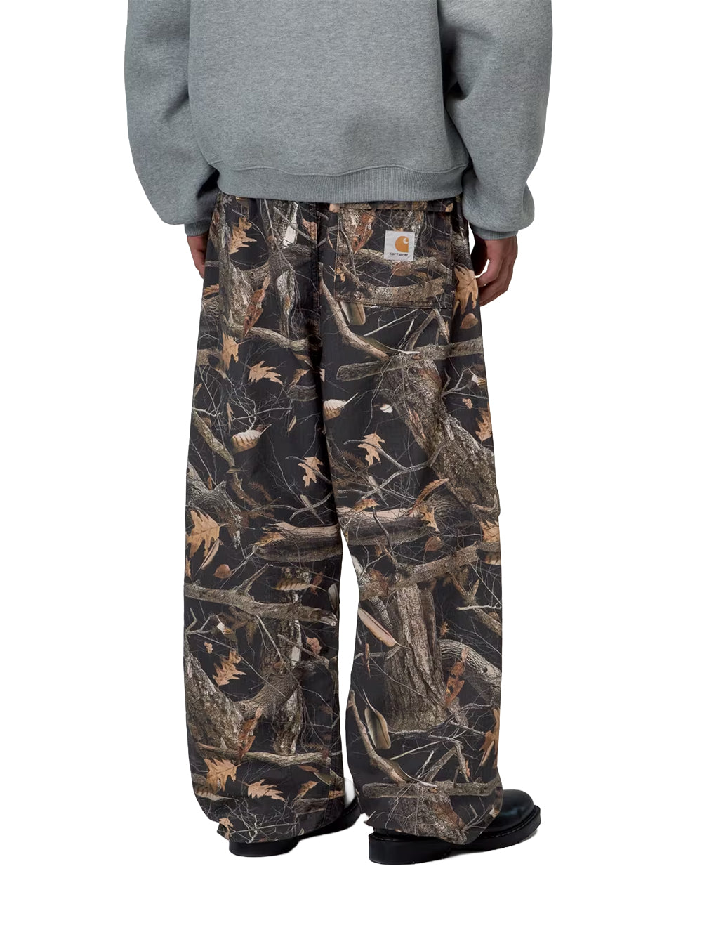 CARHARTT WIP-FLETCHER PANT-I037078 3X502 CAMO FEATHER TREE, BLACK