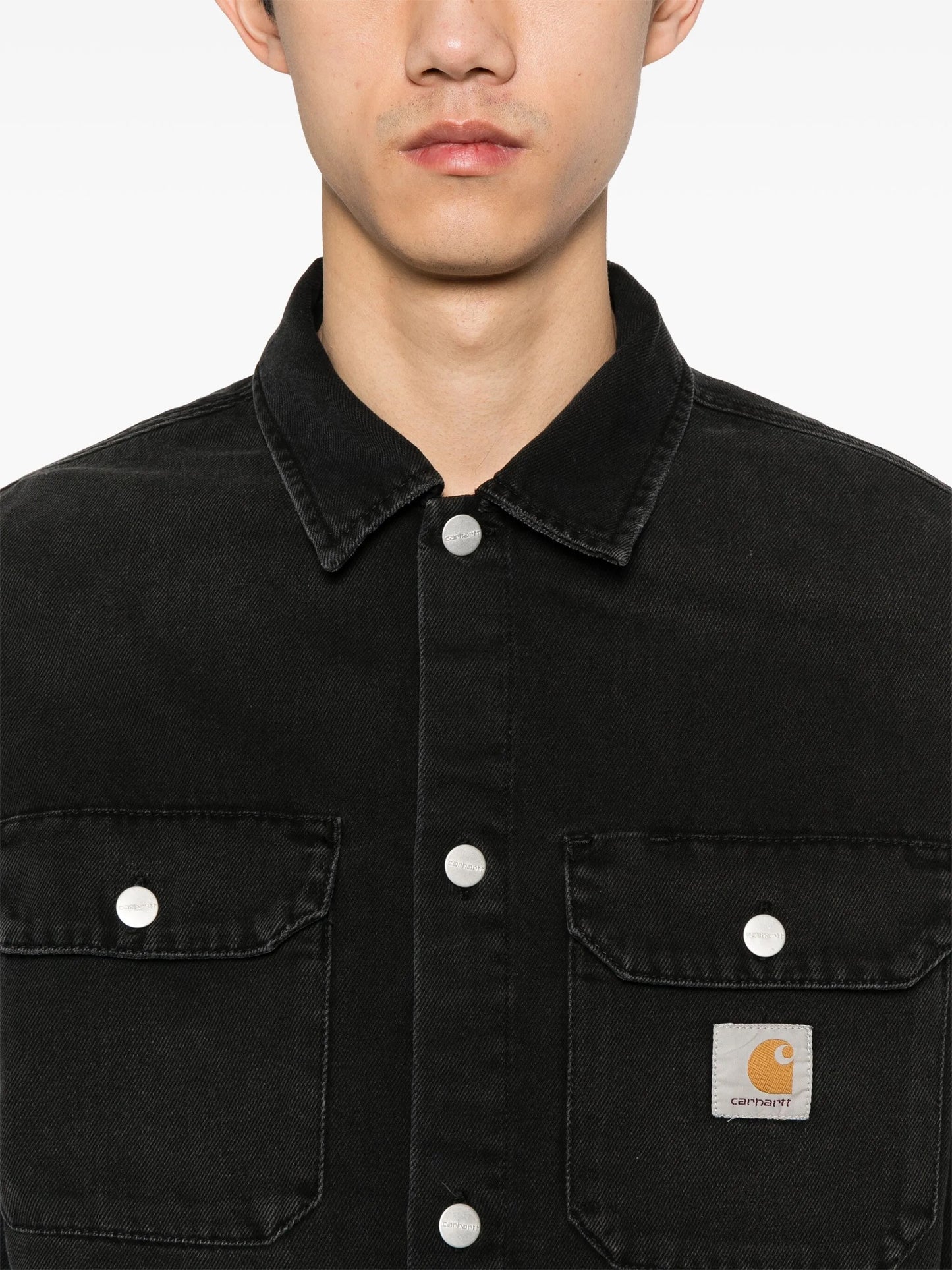 CARHARTT WIP-HARVEY SHIRT JACKET-I033346 BLACK DARK USED