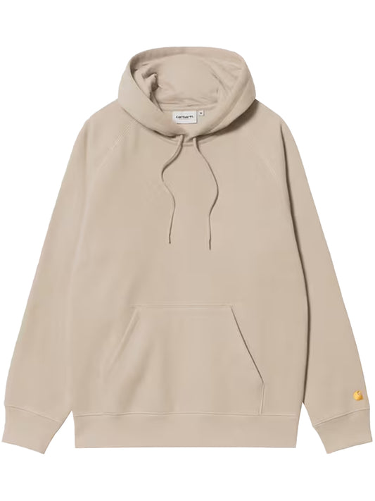 CARHARTT WIP-HOODED CHASE SWEATSHIRT-I033661 38AXX FLEUR DE SEL/GOLD