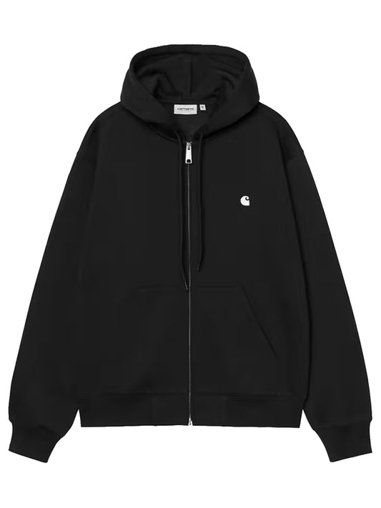 CARHARTT WIP-HOODED MACK SWEAT JACKET-I037102 K02XX BLACK/WAX