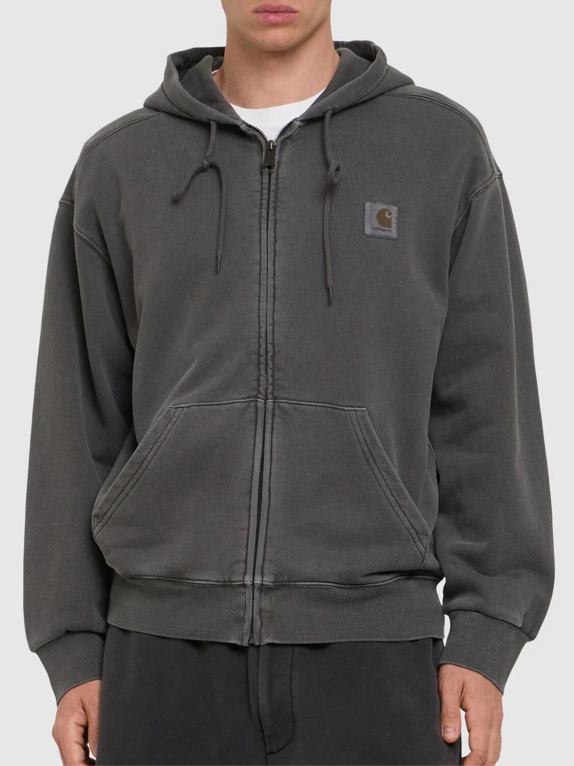 CARHARTT WIP-HOODED NELSON JACKET-I033064 89GD BLACK/GARMENT DYED