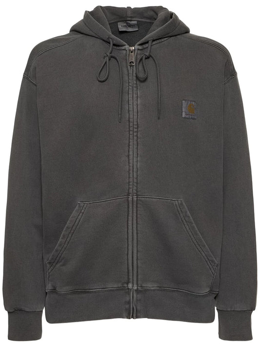 CARHARTT WIP-HOODED NELSON JACKET-I033064 89GD BLACK/GARMENT DYED