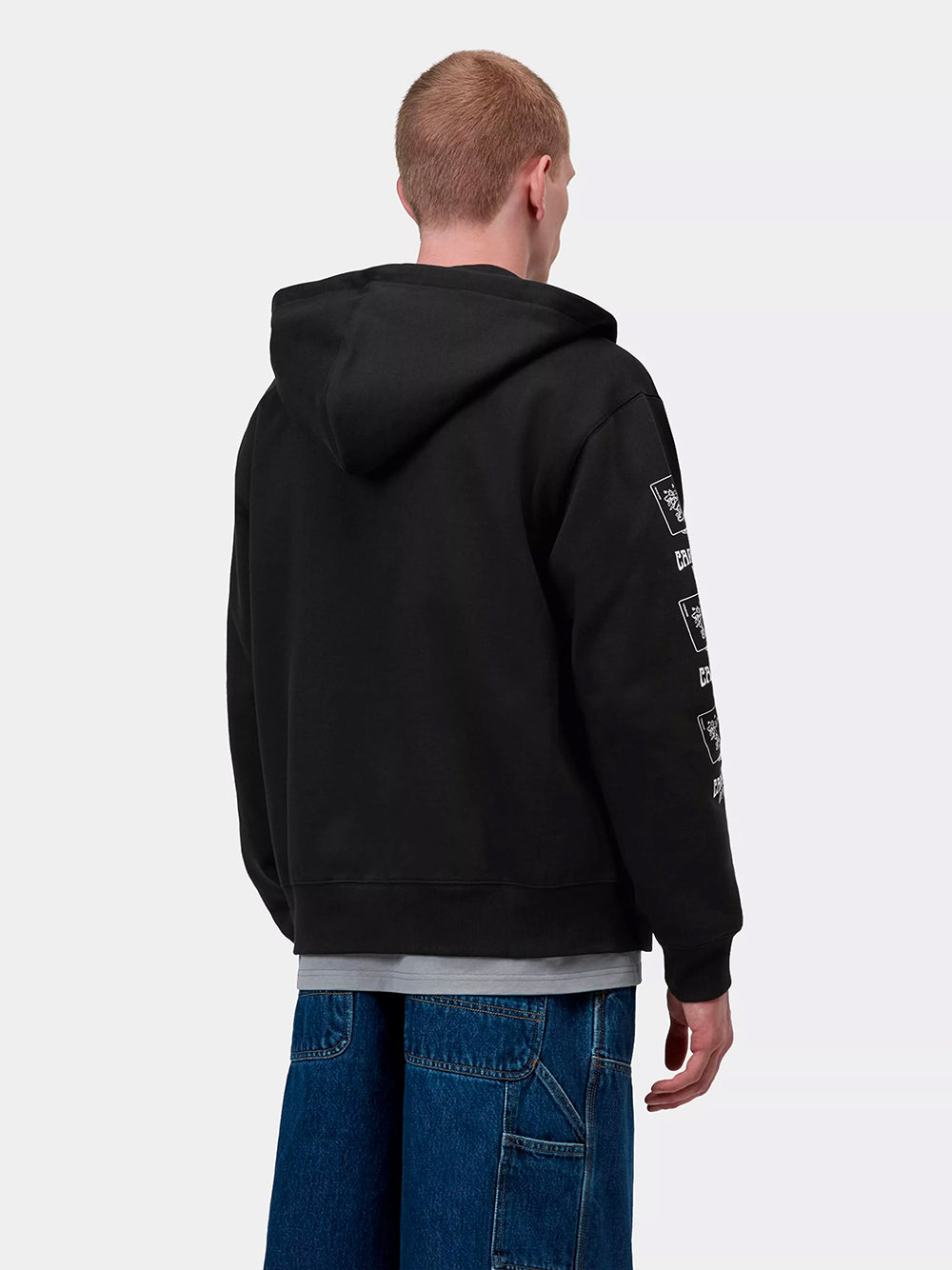 CARHARTT WIP-HOODED PLAYING CARDS JACKET-I036915 89XX BLACK