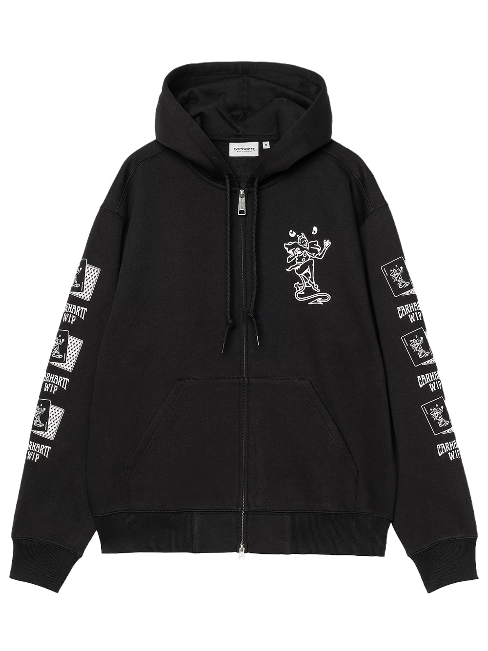 CARHARTT WIP-HOODED PLAYING CARDS JACKET-I036915 89XX BLACK