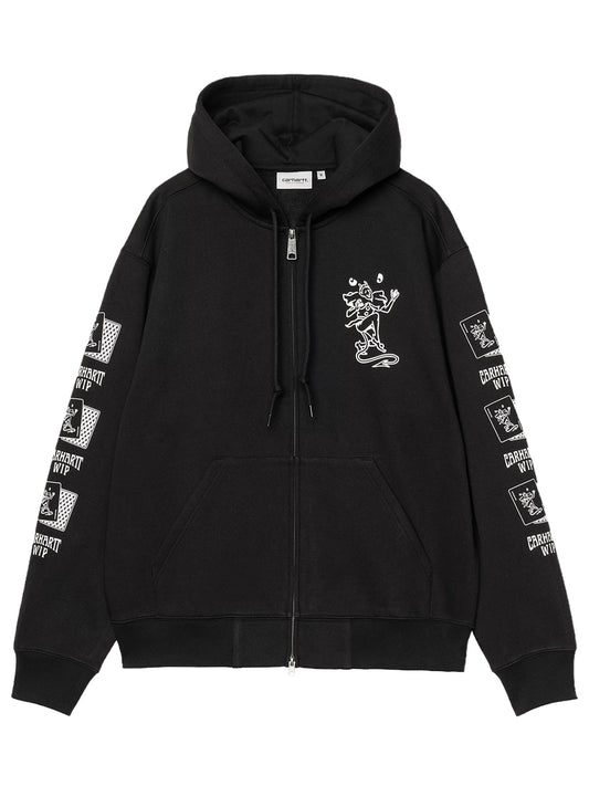 CARHARTT WIP-HOODED PLAYING CARDS JACKET-I036915 89XX BLACK