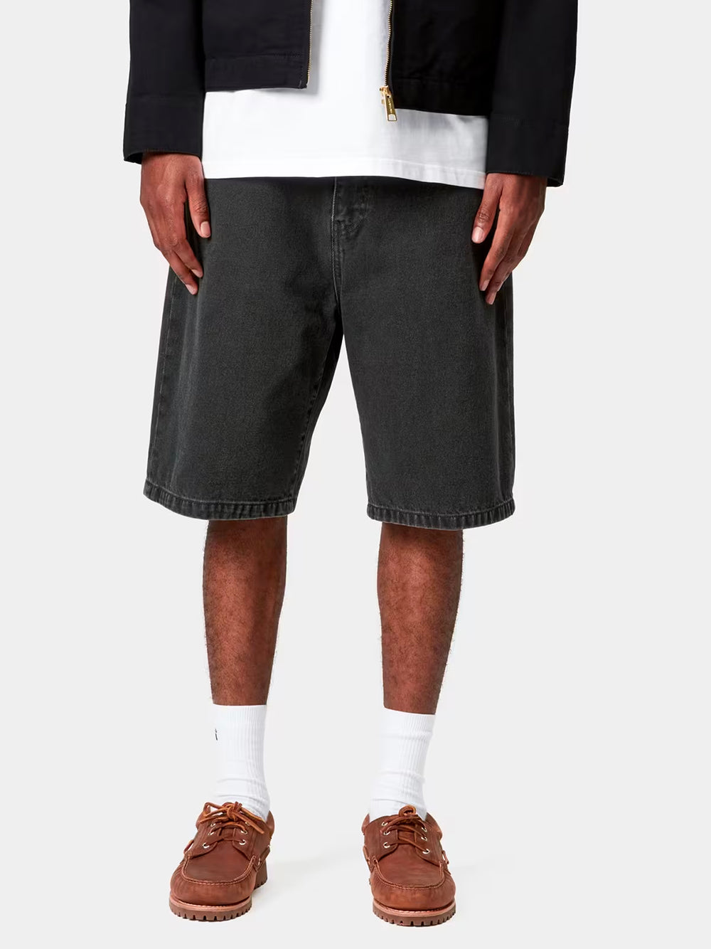 CARHARTT WIP-LANDON SHORT-I030469 8906 BLACK STONE WASHED