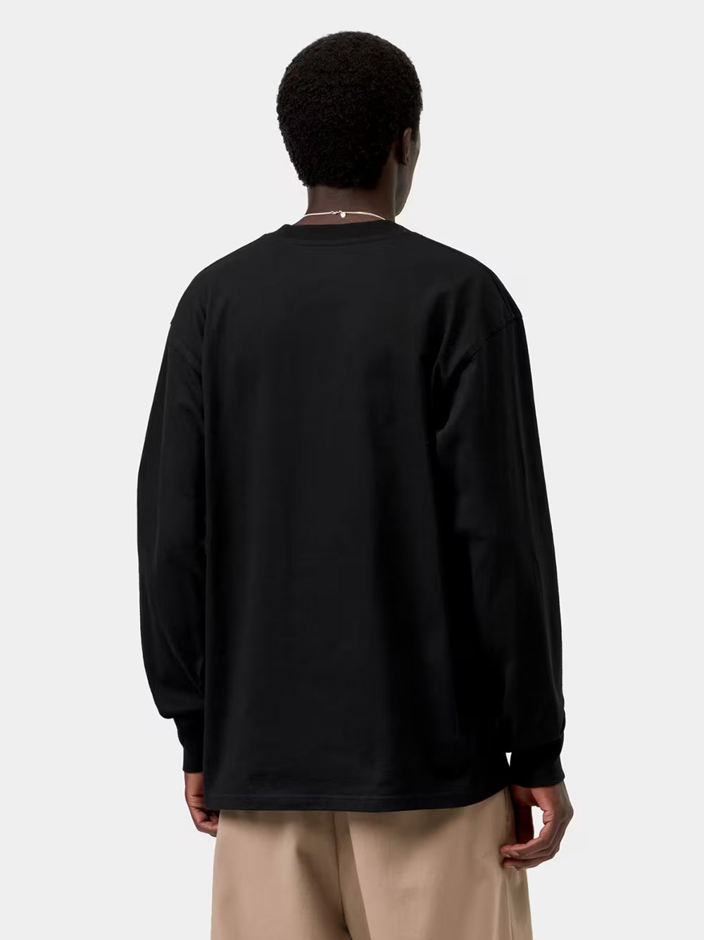 CARHARTT WIP-L/S AMERICAN SCRIPT T-SHIRT-I029955 89XX BLACK