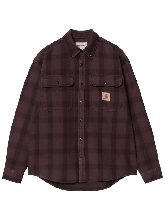 CARHARTT WIP-L/S EDMANDS SHIRT-I035951 3J2XX EDMANDS CHECK NATURAL/PALISANDER