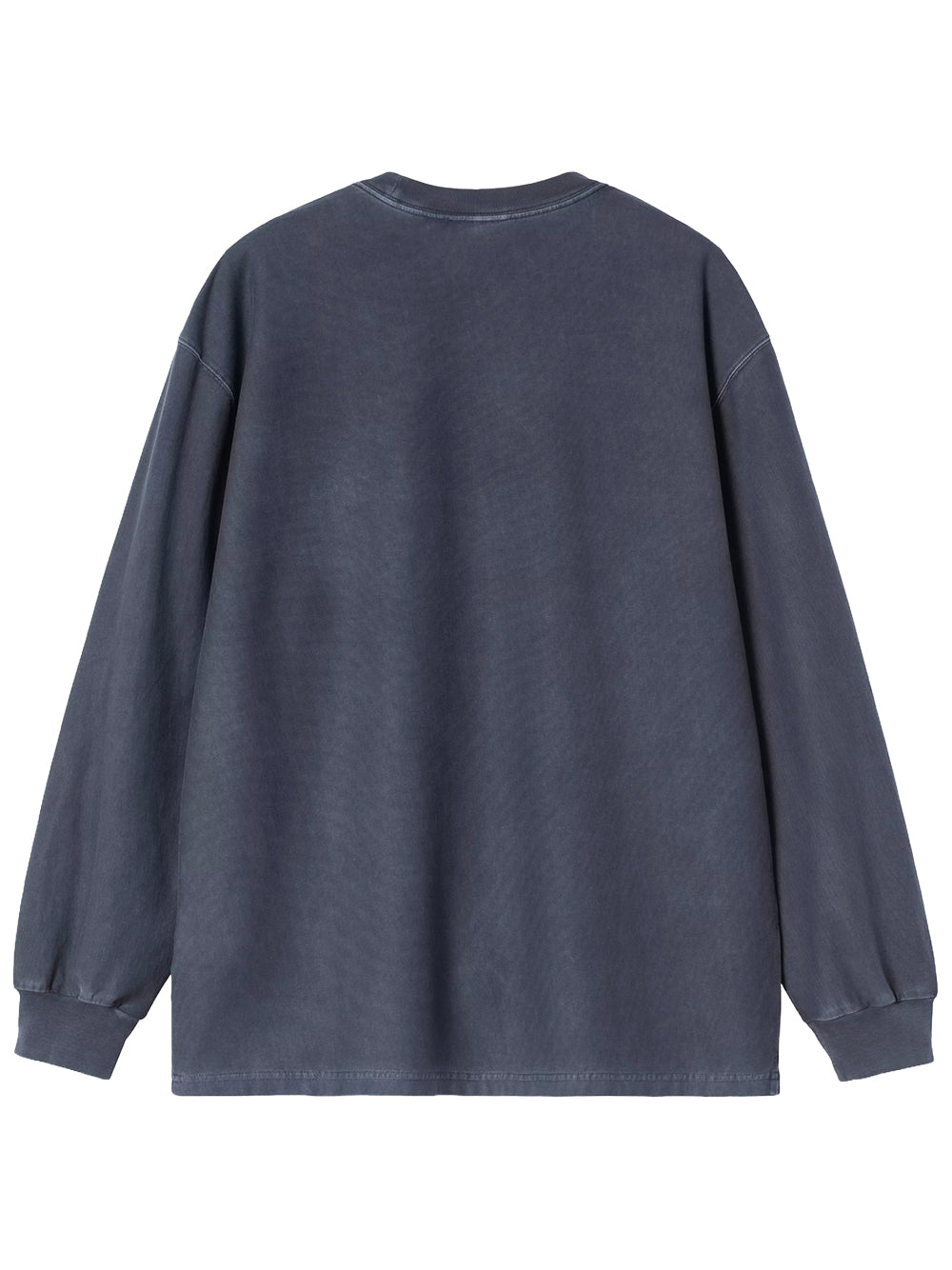CARHARTT WIP-L/S LOOSE PCKET T-SHIRT-I036862 1CGD DARK NAVY GARMENT DYED