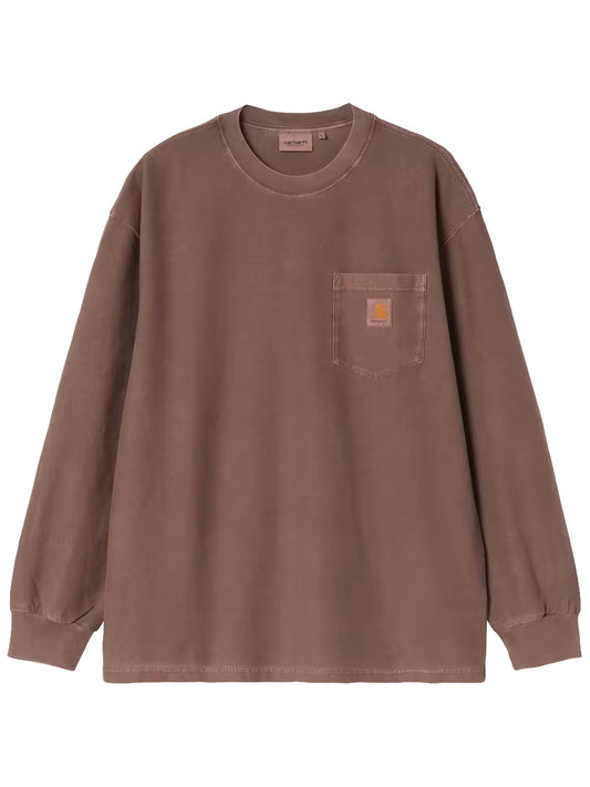 CARHARTT WIP-L/S LOOSE PCKET T-SHIRT-I036862 47GD TOBACCO GARMENT DYED