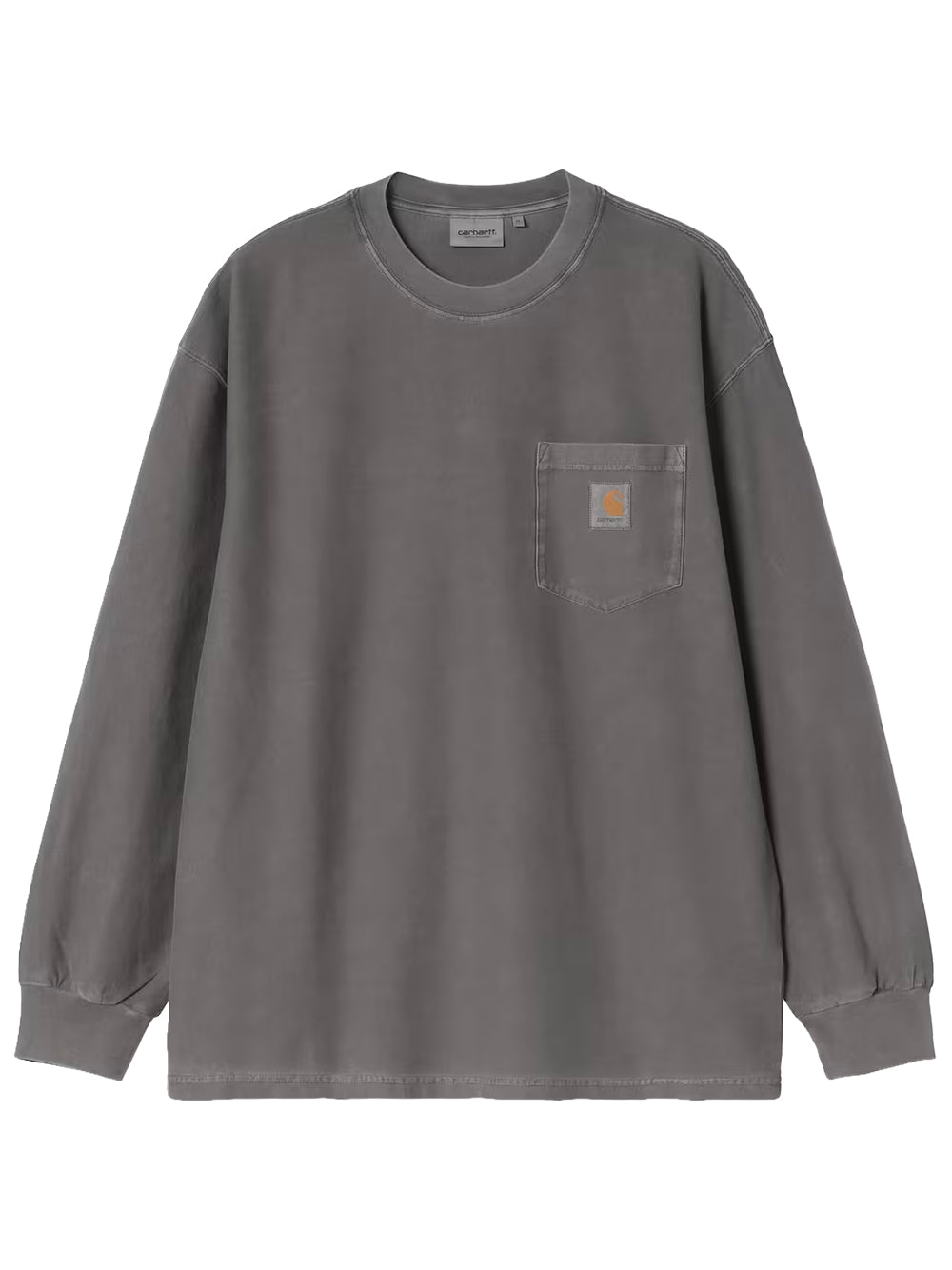 CARHARTT WIP-L/S LOOSE PCKET T-SHIRT-I036862 89GD BLACK GARMENT DYED