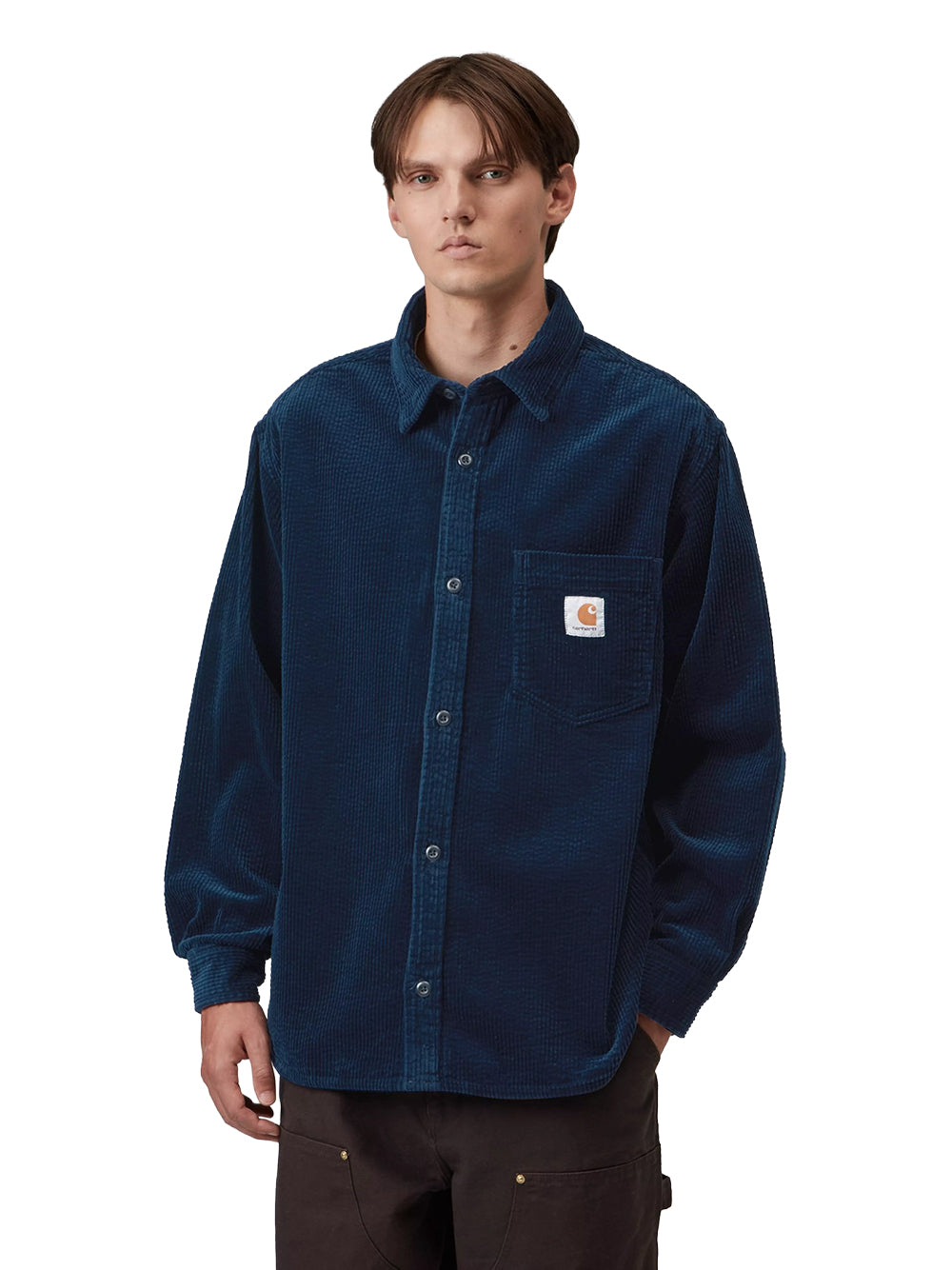 CARHARTT WIP-L/S LOYDE SHIRT-I037059 1C02 DARK NAVY
