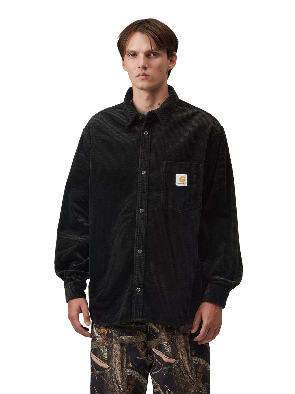 CARHARTT WIP-L/S LOYDE SHIRT-I037059 8902 BLACK