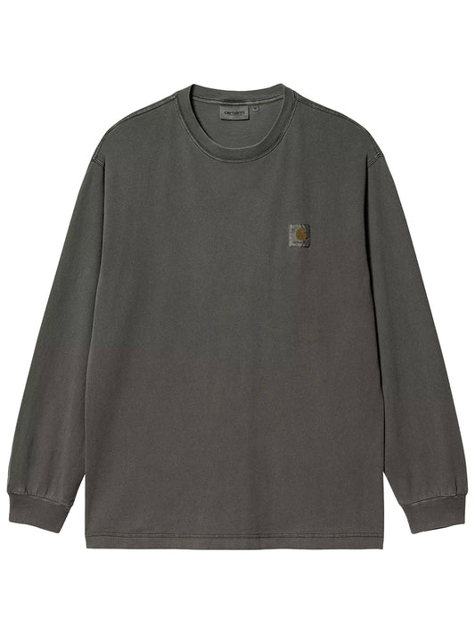 CARHARTT WIP-L/S NELSON T-SHIRT-I029948 89GD BLACK/GARMENT DYED
