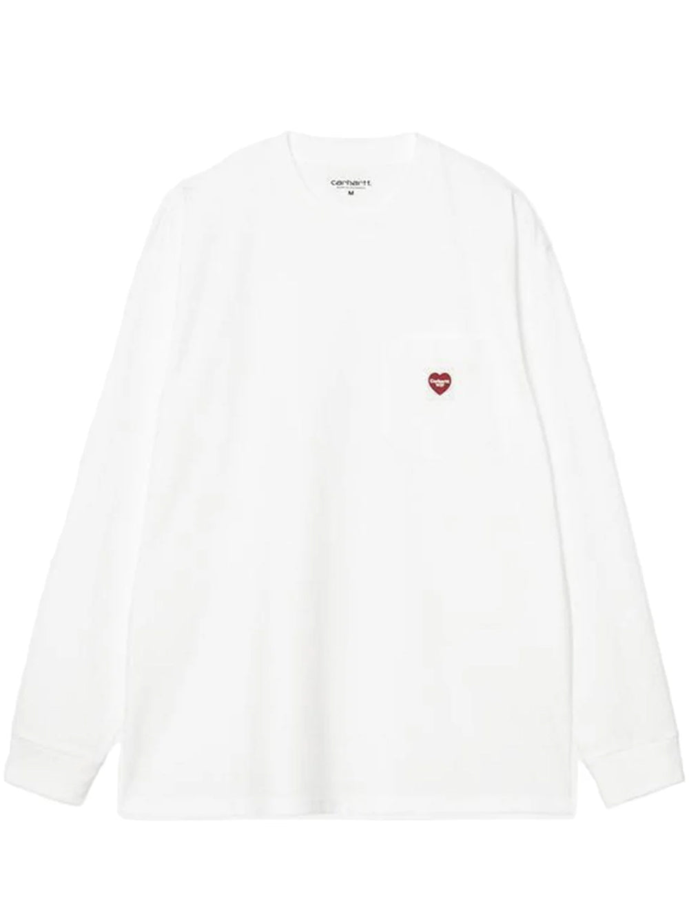 CARHARTT WIP-L/S POCKET HEART T-SHIRT-I035300 1WZXX WHITE/RED