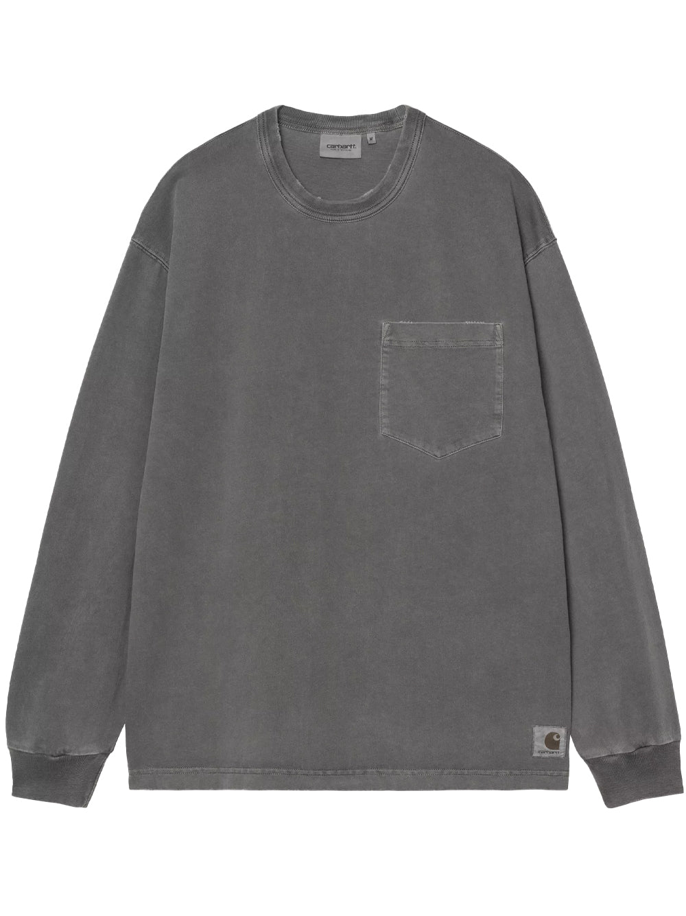 CARHARTT WIP-L/S TORION POCKET T-SHIRT-I035958 89B7 BLACK/GRIND WASH