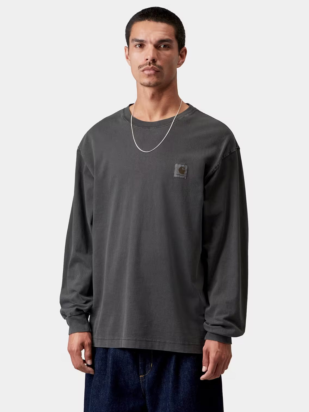 CARHARTT WIP-L/S VISTA T-SHIRT-I030779 89GD BLACK/GARMENT DYED