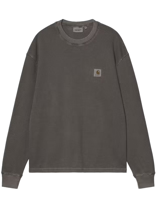 CARHARTT WIP-L/S VISTA WAFFLE T-SHIRT-I035304 89GD BLACK/GARMENT DYED