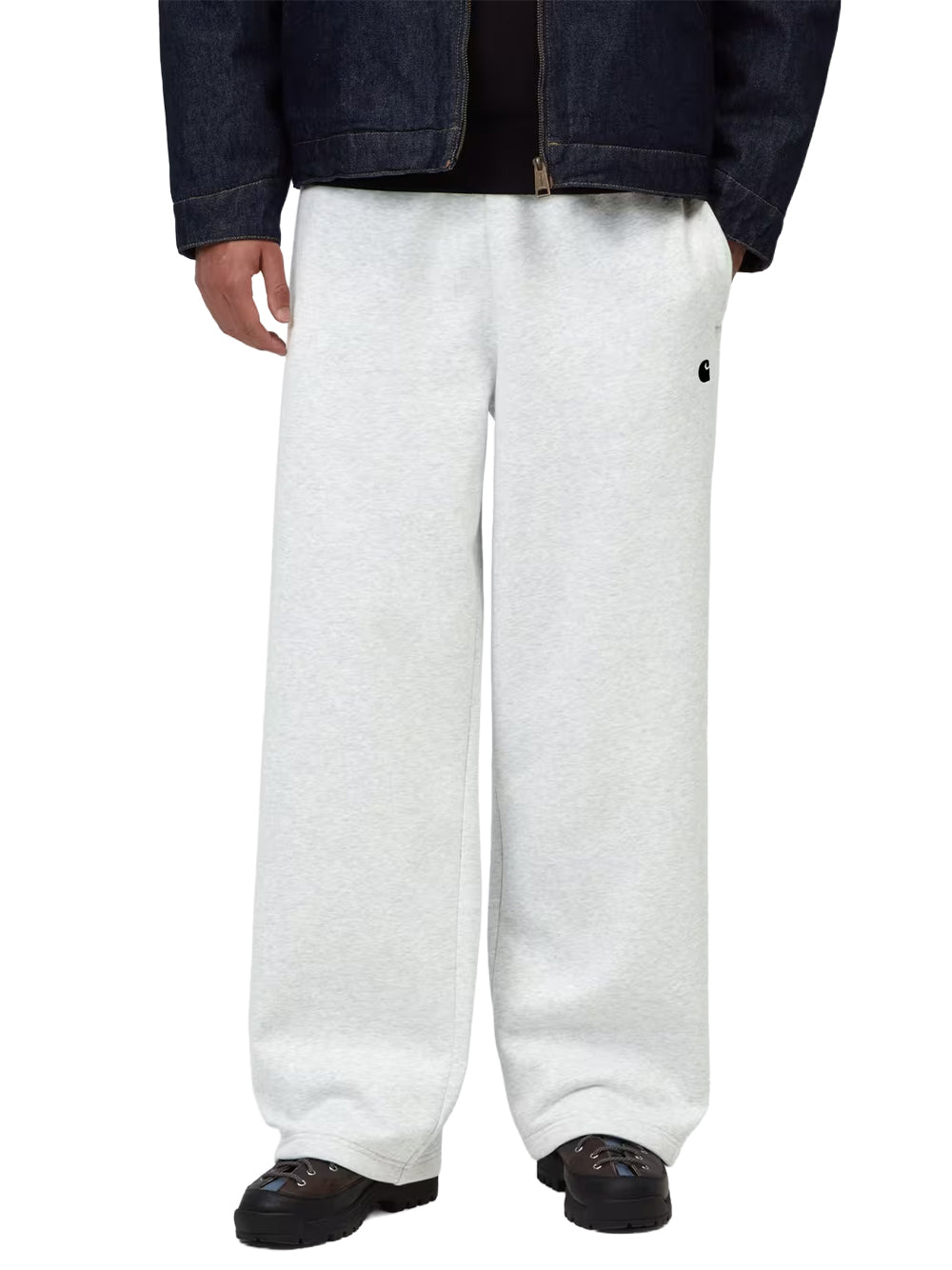 CARHARTT WIP-MACK SWEAT PANT-I037103 00OXX ASH HEATHER/BLACK