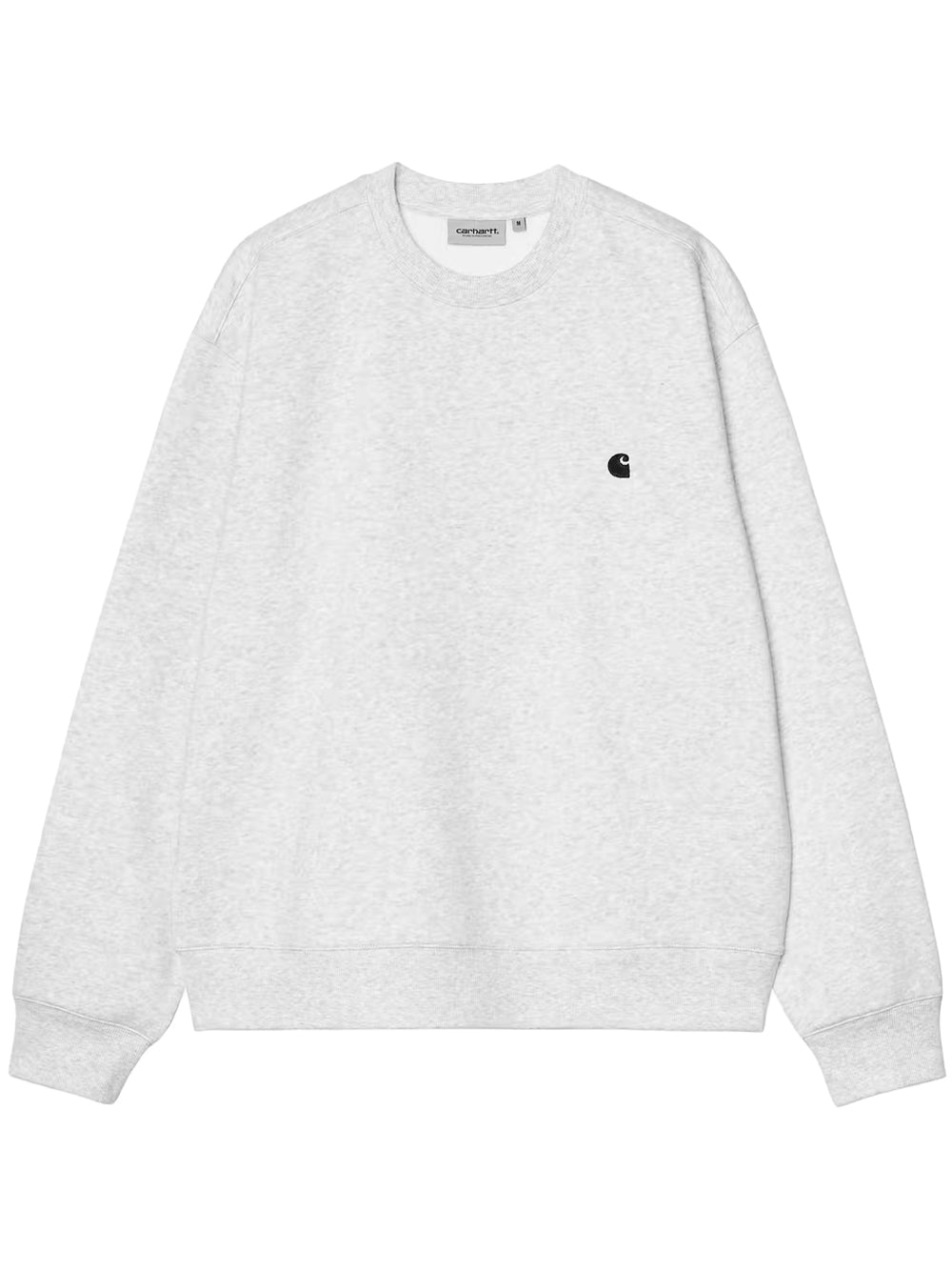 CARHARTT WIP-MACK SWEATSHIRT-I037099 00OXX ASH HEATHER/BLACK