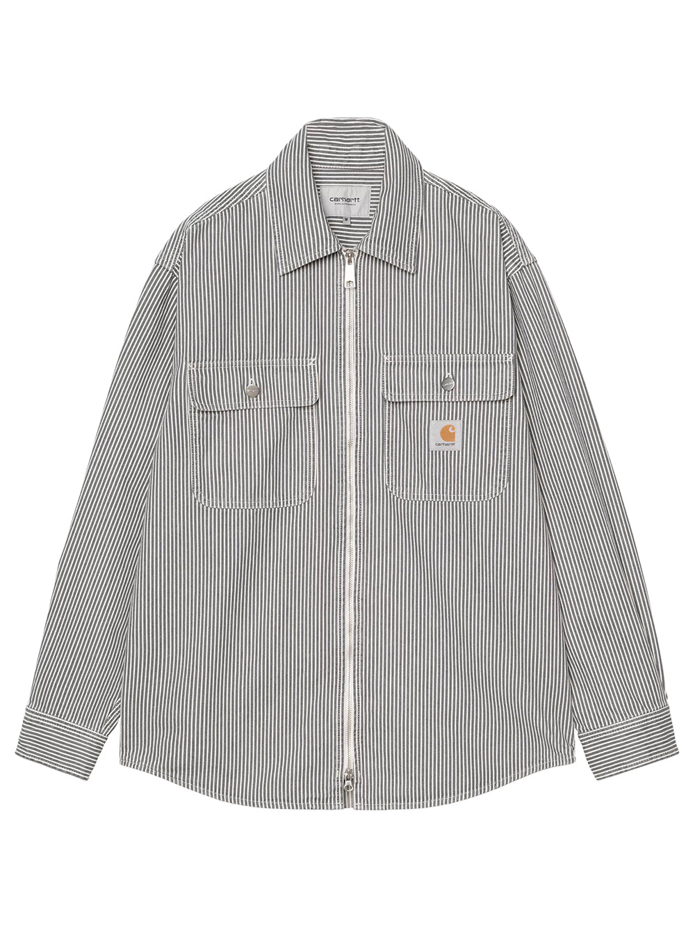 CARHARTT WIP-MERCER SHIRT JACKET-I036495 3OK06 MERCER STRIPE/GRAPHITE/WAX STONE WASHED
