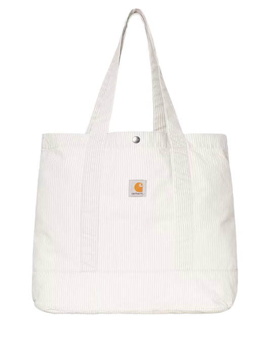 CARHARTT WIP-MERCER TOTE BAG-I036510 3OK35 MERCER STRIPE GRAPHITE/WAX BLEACHED
