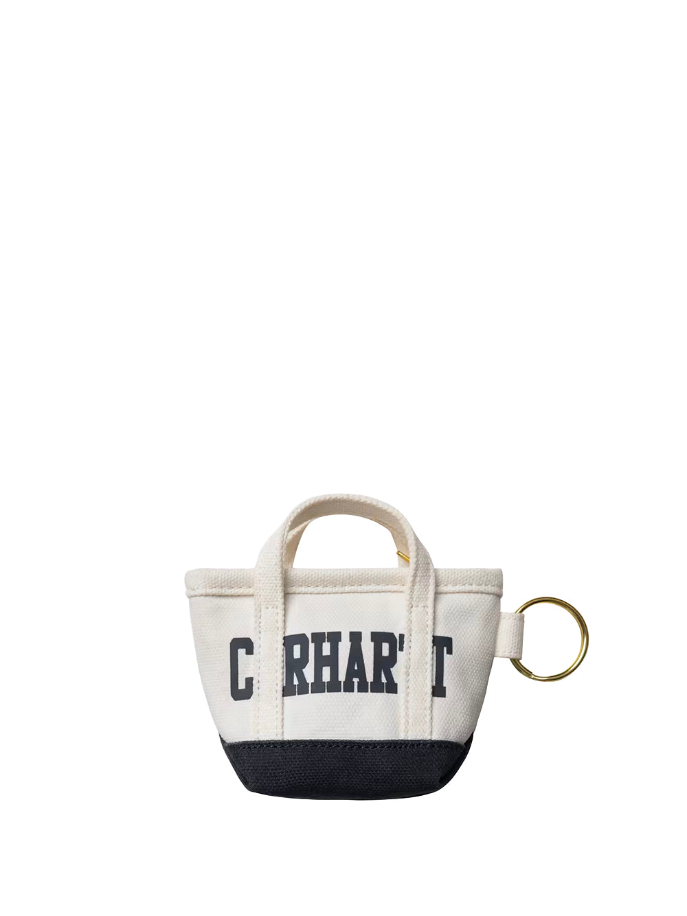 CARHARTT WIP-MINI TOTE BAG KEYCHAIN-I036418 2PIXX NATURAL/BLUE