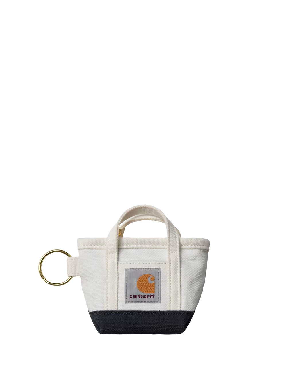 CARHARTT WIP-MINI TOTE BAG KEYCHAIN-I036418 2PIXX NATURAL/BLUE