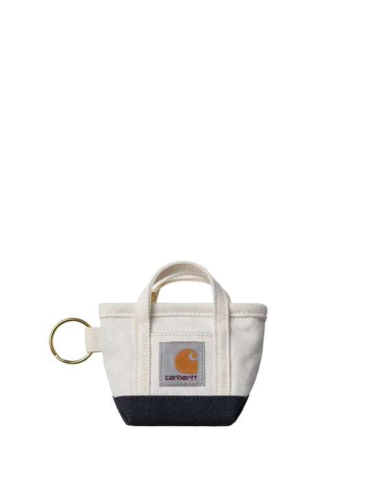 CARHARTT WIP-MINI TOTE BAG KEYCHAIN-I036418 2PIXX NATURAL/BLUE