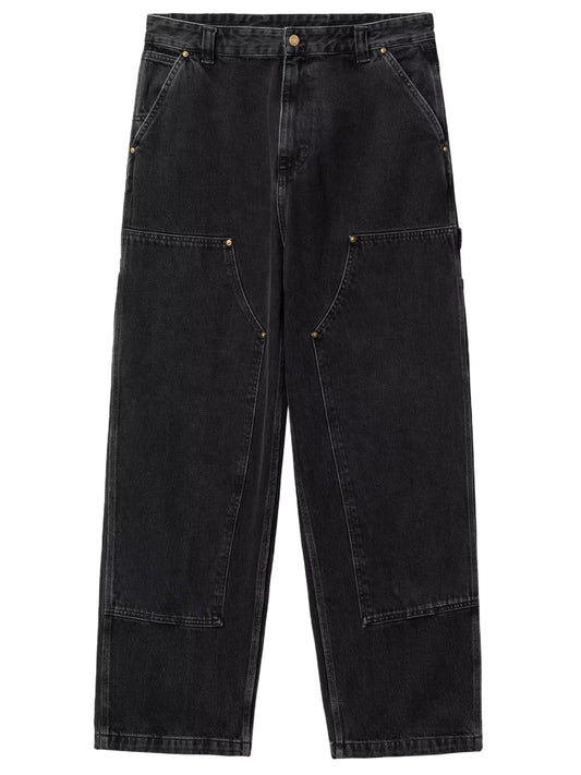 CARHARTT WIP-NASH DOUBLE KNEE PANT-I032106 8906 BLACK/STONE WASHED