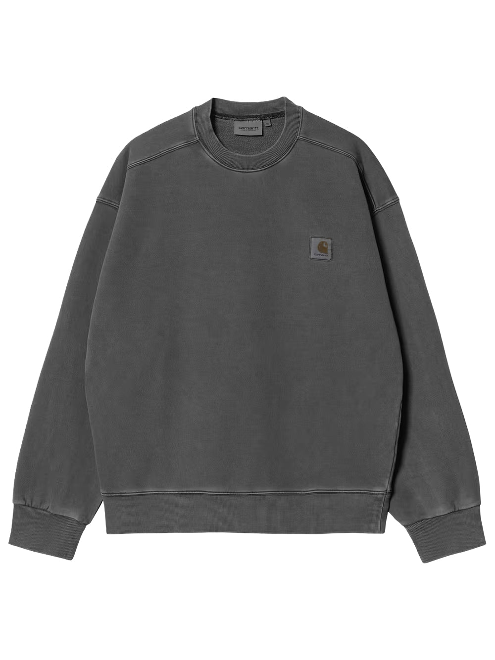 CARHARTT WIP-NELSON SWEATSHIRT-I029957 89GD BLACK/GARMENT DYED