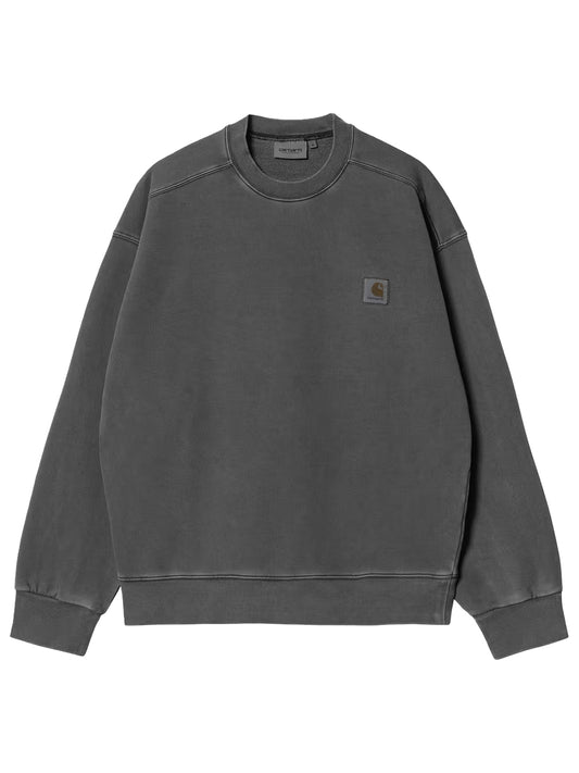 CARHARTT WIP-NELSON SWEATSHIRT-I029957 89GD BLACK/GARMENT DYED