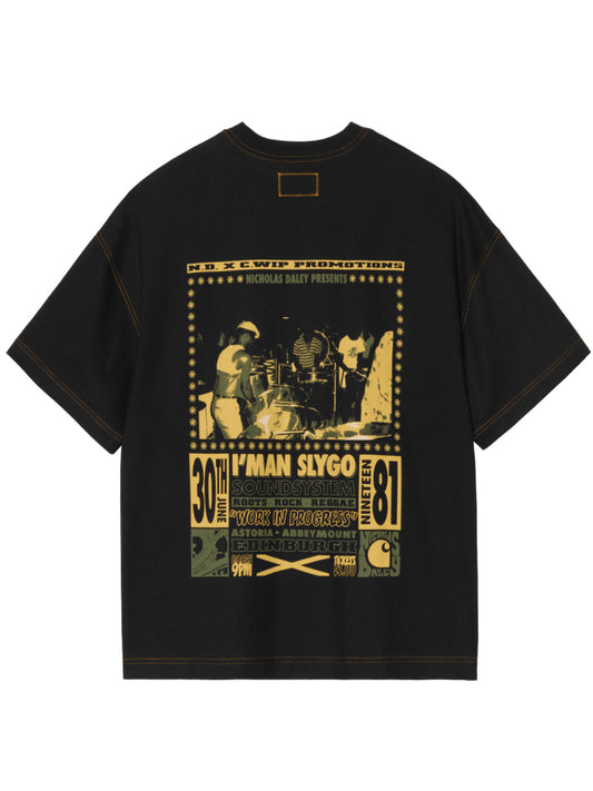 CARHARTT WIP-NICHOLAS DALEY POSTER T-SHIRT-I035276.2TV.XX.03 BLACK