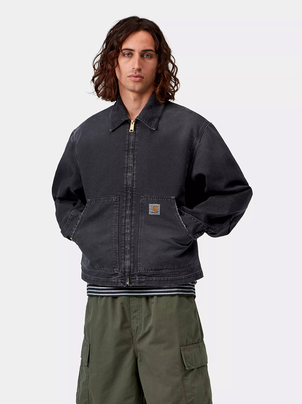 CARHARTT WIP-OG ARCAN JACKET-I036867 00E17 BLACK/BLACK DESTROY WASH