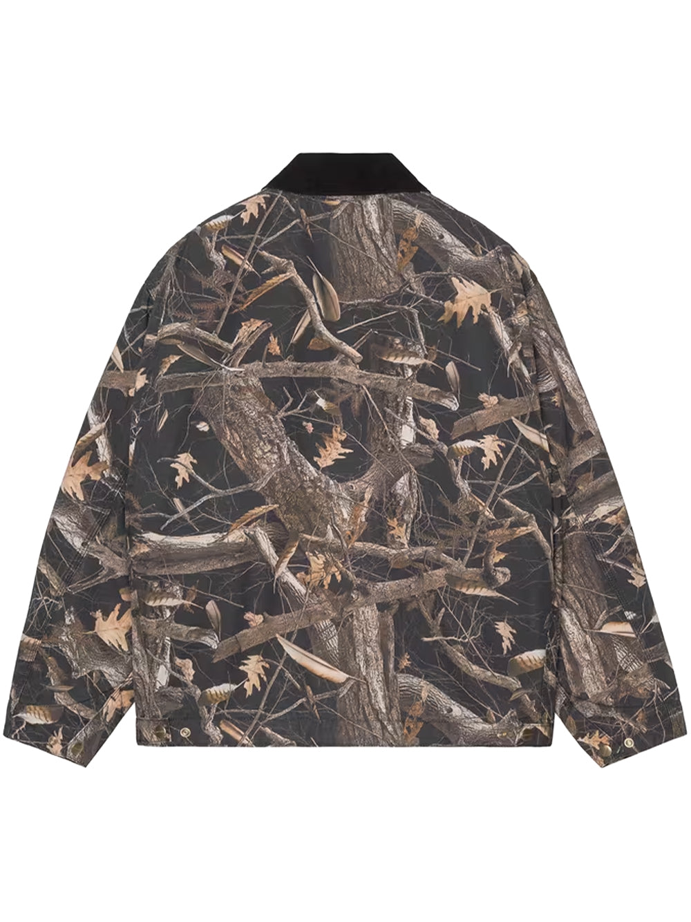 CARHARTT WIP-OG DETROIT JACKET-I035614 3X860 CAMO FEATHER TREE, BLACK/BLACK