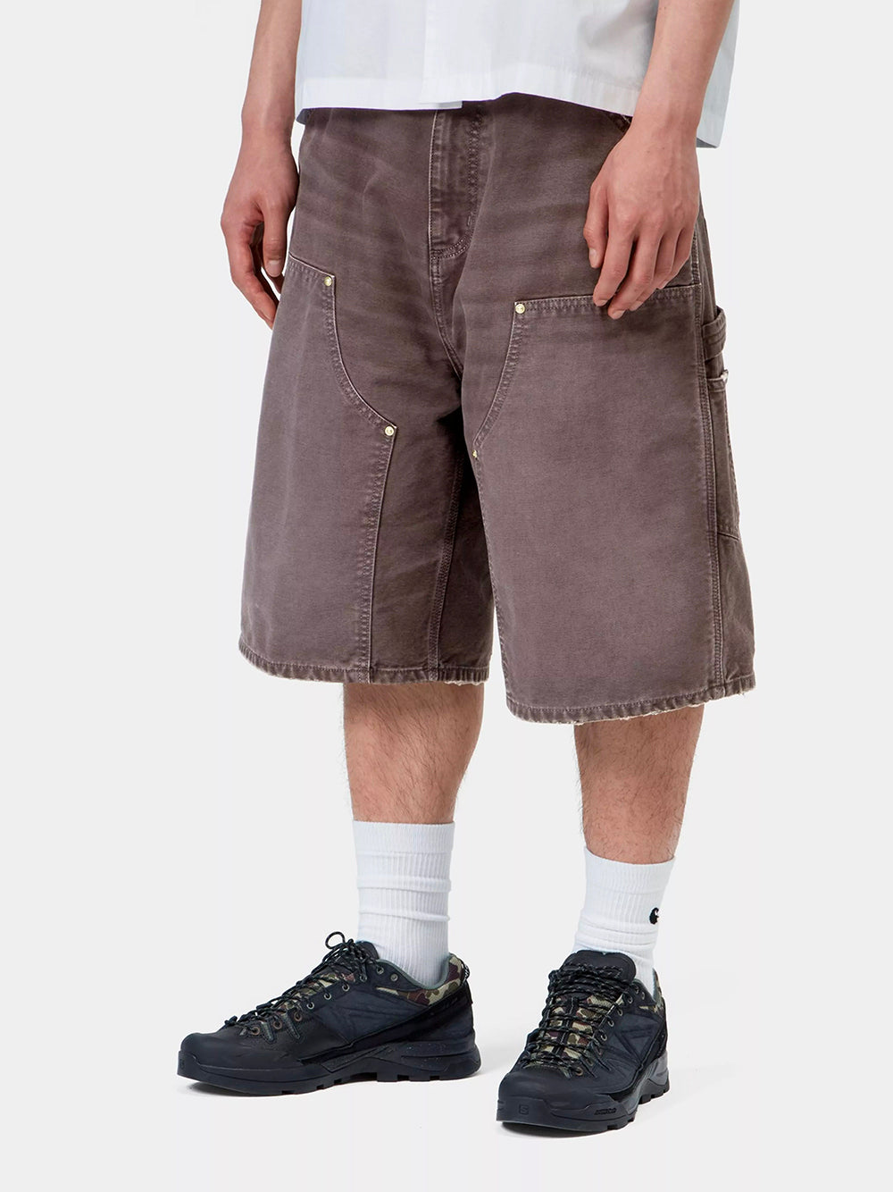 CARHARTT WIP-OG DOUBLE KNEE SHORT-I036870 4717 TOBACCO DESTROY WASH