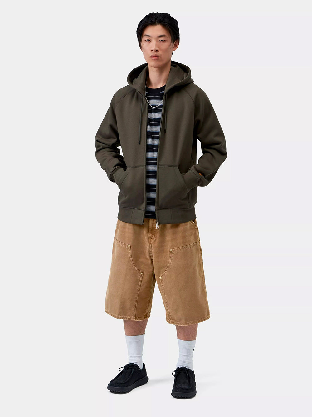 CARHARTT WIP-OG DOUBLE KNEE SHORT-I036870 HZ17 HAMILTON BROWN DESTROY WASH