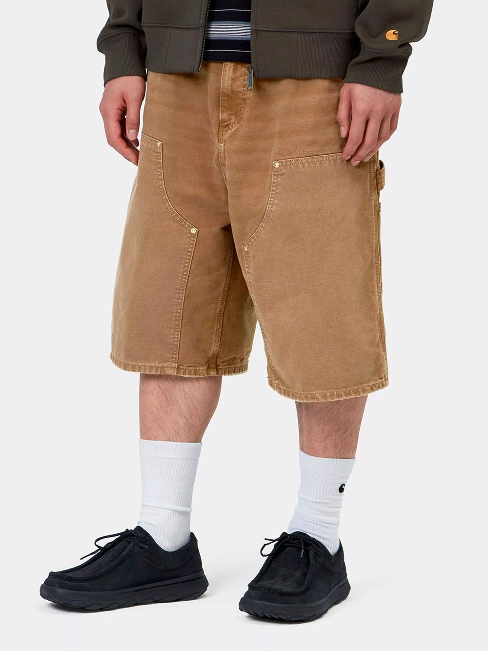 CARHARTT WIP-OG DOUBLE KNEE SHORT-I036870 HZ17 HAMILTON BROWN DESTROY WASH