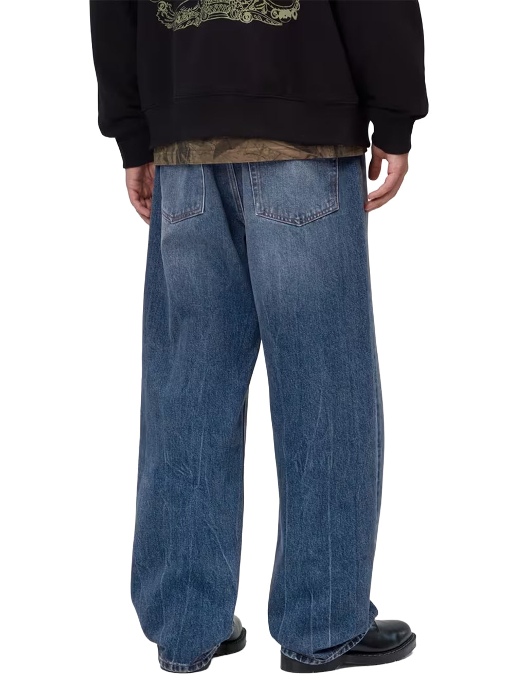 CARHARTT WIP-PAYSON PANT-I037534 017X BLUE/MARBLE USED WASH